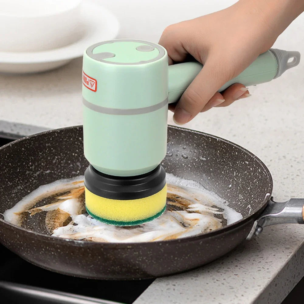Electric Cleaning Brush USB Rechargeable Automatic Wireless Handheld Kitchen Dishwashing Brush Bathtub Tile Cleaning Brushes